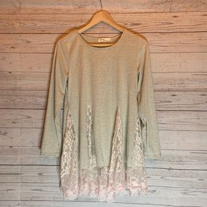 Lace Light Olive Shirt